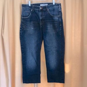 $65 Lee Modern Series Straight Fit dark wash jeans men’s 34x25 shortened to 25”